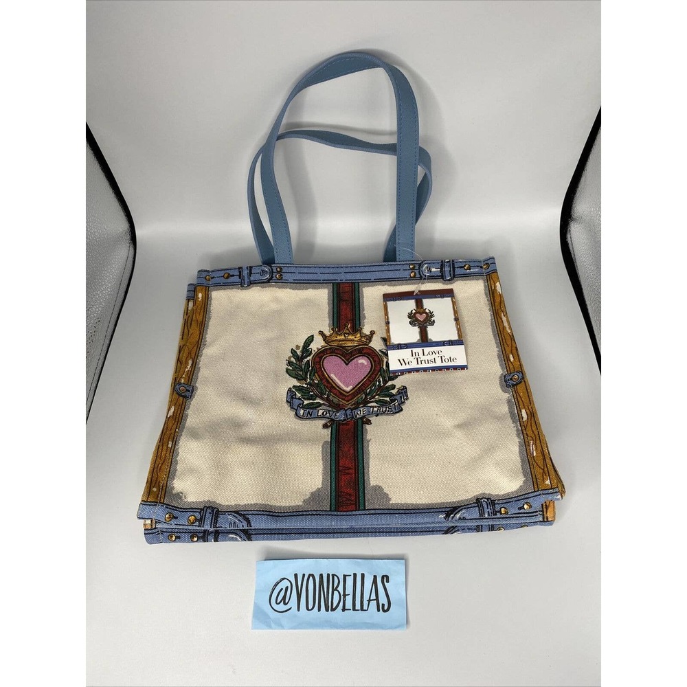 NWT BRIGHTON “In Love We Trust" Canvas Tote Bag